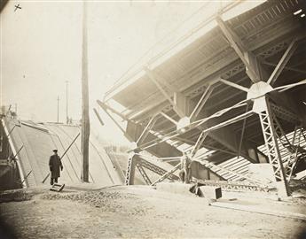 (CLEVELAND--INFRASTRUCTURE) A set of approximately 100 photographs depicting the construction and destruction of bridges and viaducts i